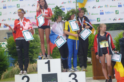 Hanna Müller bei der Siegerehrung.