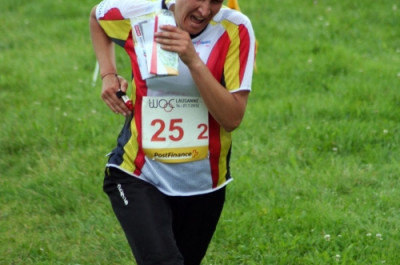 Christiane Tröße auf der Zielgeraden bei der WM 2012.