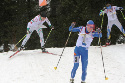 Am Anfang noch zusammen, am Ende Medaillenträger (v.re.): Die Schwedin Tove Alexandersson, die Finnin Mervi Pesu und die Bulgarin Antonia Grigorova-Burgova holen mit ihren Teams Gold, Silber und Bronze in der Mixedstaffel.