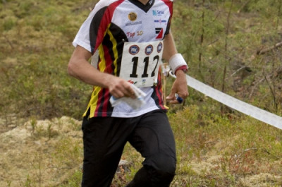 Sören Lösch geschafft beim Zieleinlauf.