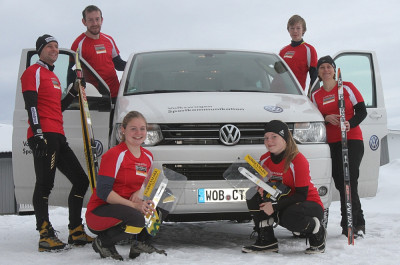 Das deutsche Team ist gut gelaunt in Norwegen angekommen (v.li.): Bernd Kohlschmidt, Eike Bruns, Rieke Bruns, Pia Buchholz, Matti Bruns und Tanja Buchholz.