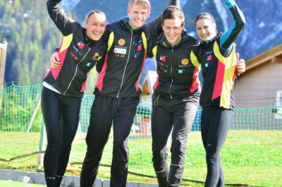 Das deutsche Team nach der Sprintstaffel.