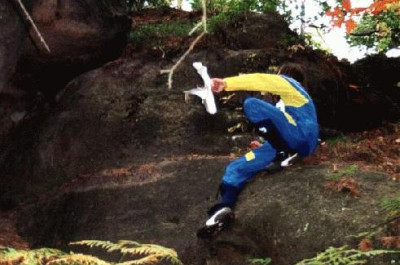 Immer wieder Klettern ist angesagt im Zittauer Gebirge (hier DM 2000)