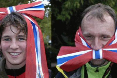 Humor ist wenn man trotzdem lacht: Den Lauf und damit auch die Rangliste gewonnen: H. Gossel und A. Dannowski.