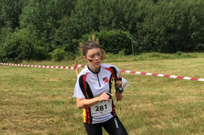 Ines Schikora beim Zieleinlauf