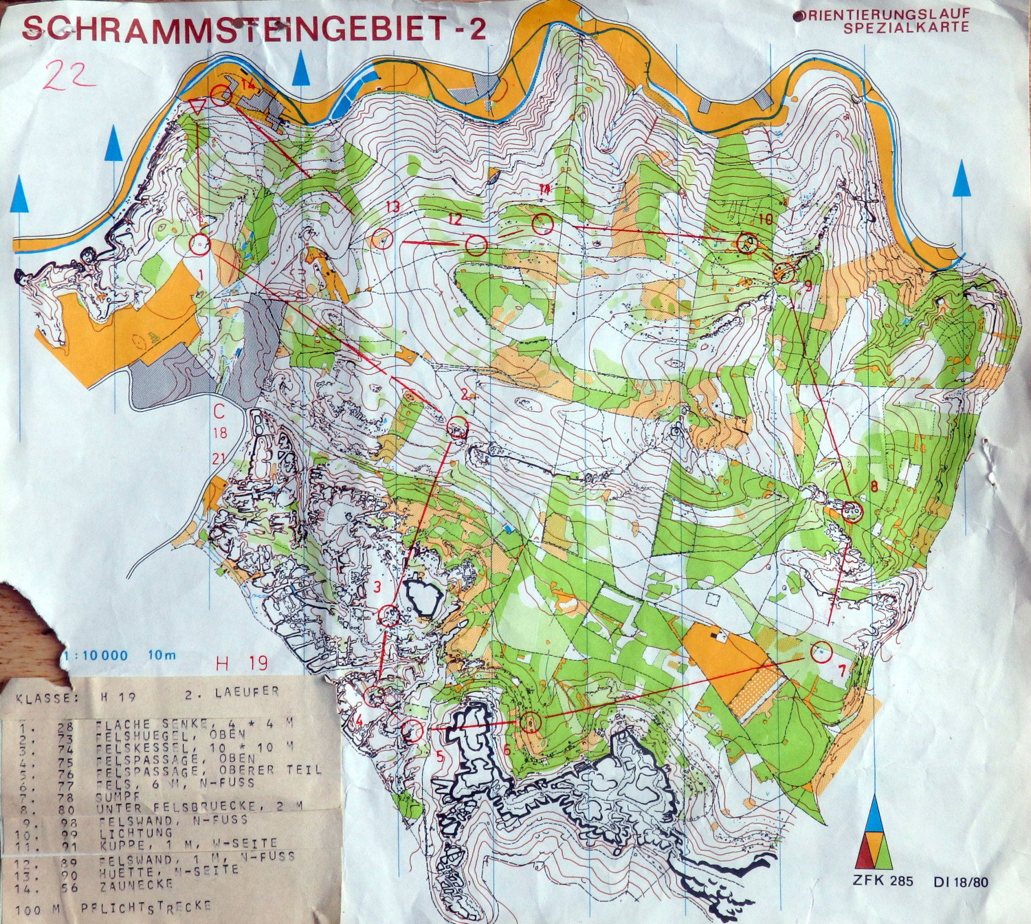 Karte 1980 Schrammsteine 10 v2.000